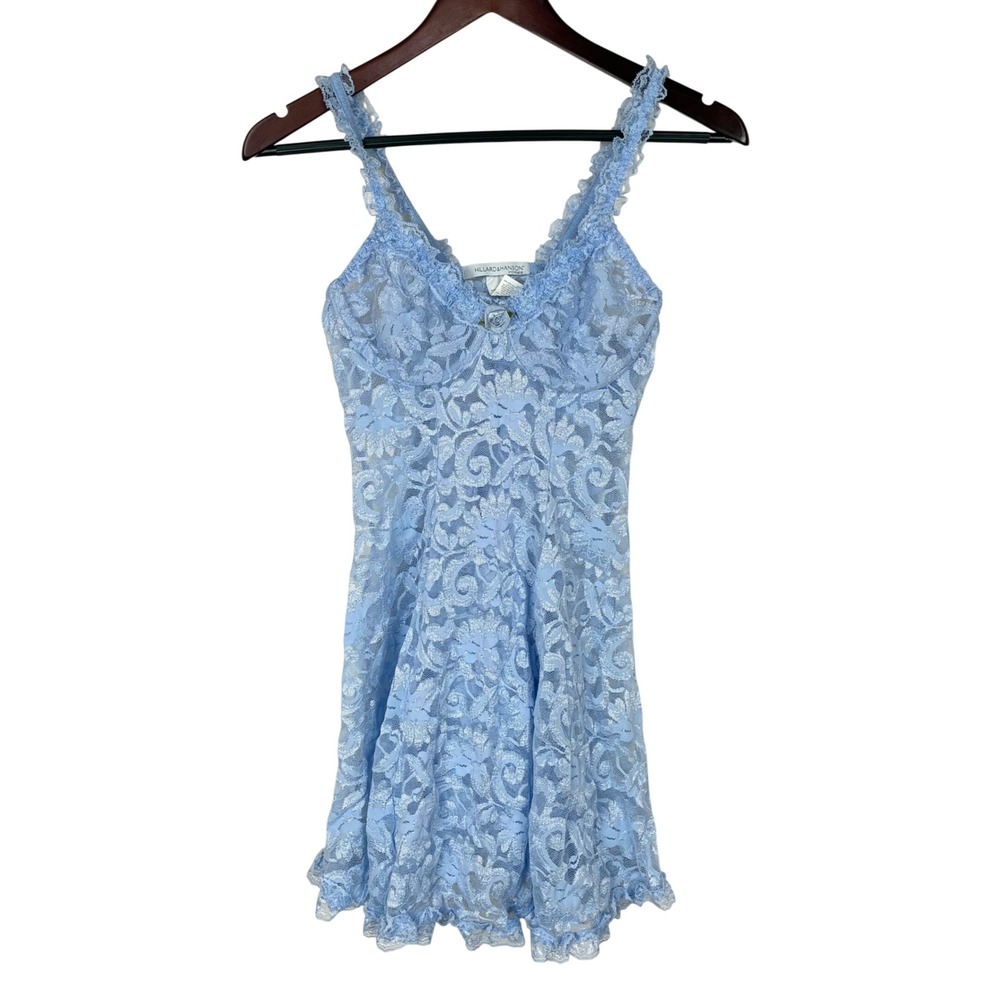 Womens Slip Dress Sz S Lace Coquette Fairy Babydoll Ruffle Feminine Dainty Sheer
